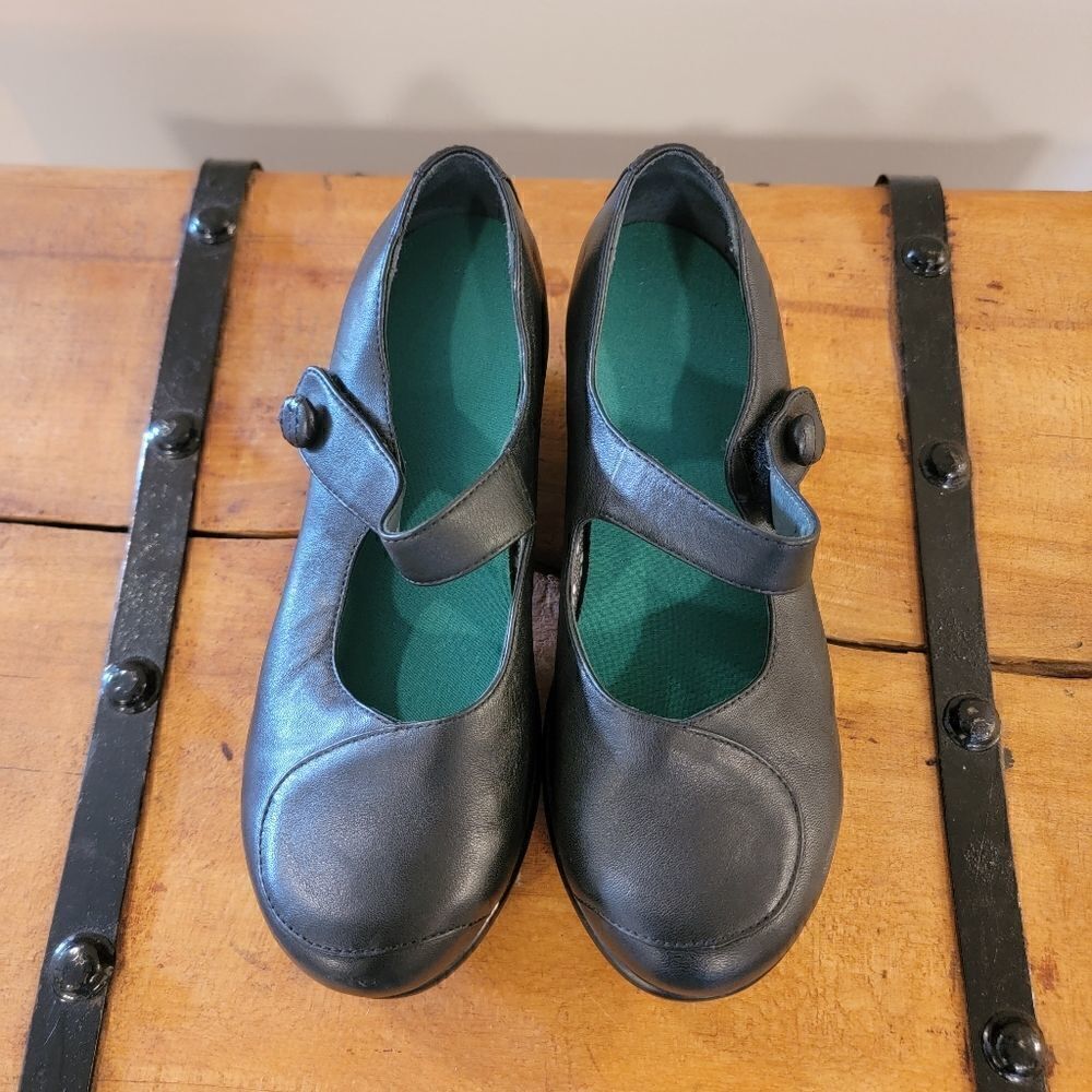 Dansko Abby Mary Jane Nappa Black Leather size 36 / 5.5